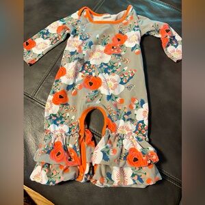 Girls floral one piece outfit